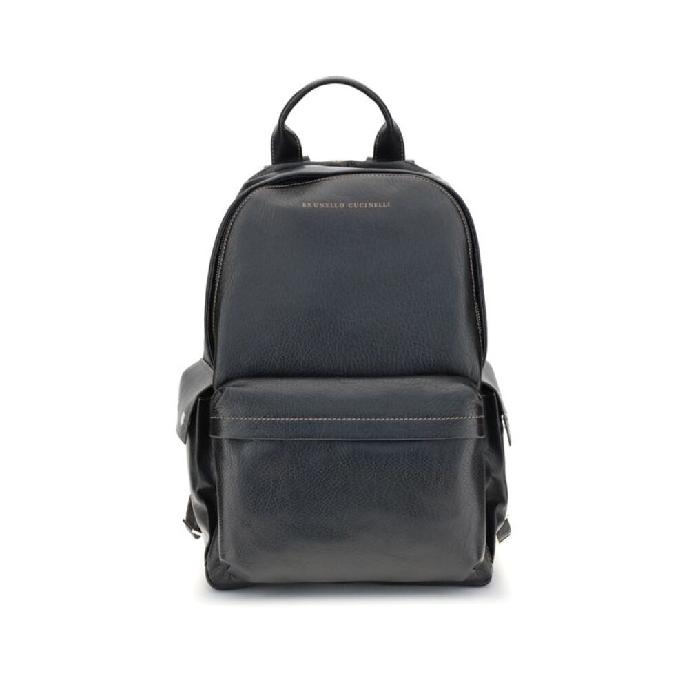 Brunello Cucinelli Men Leather Travel Backpack